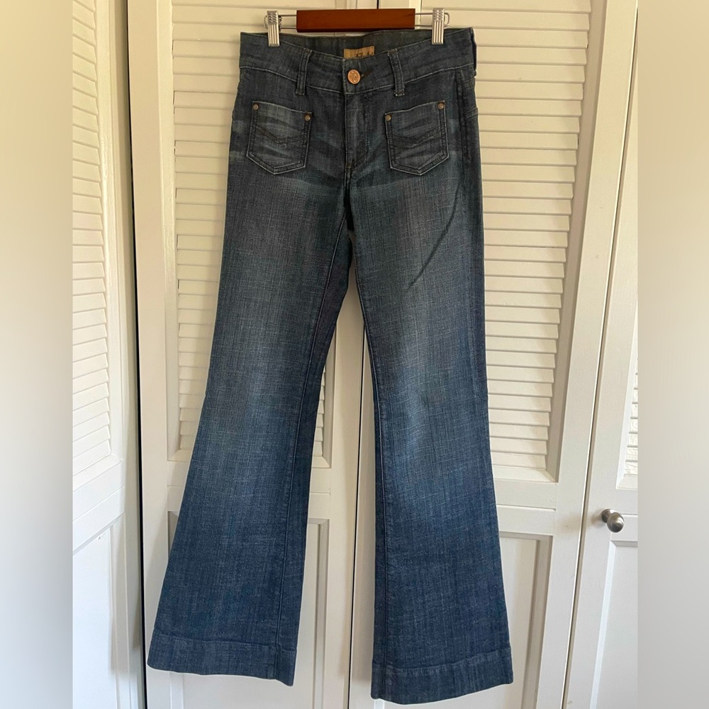 See Thru Soul Wide leg Front Pockets Jeans